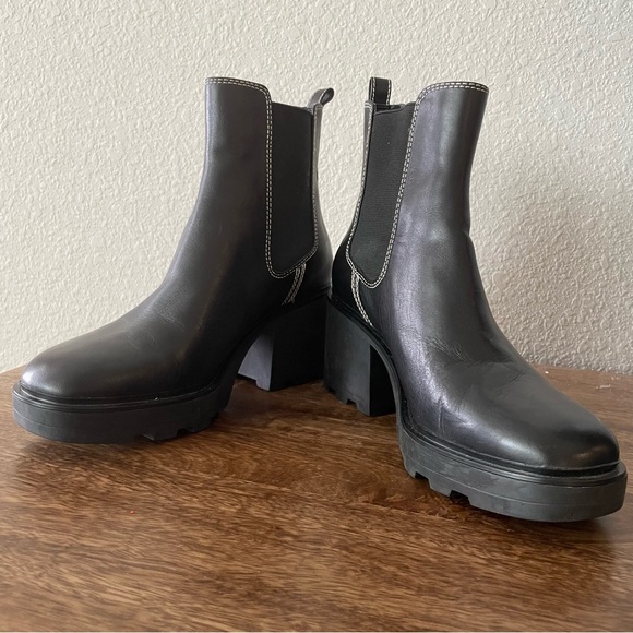 Michael Kors Keisha Leather Platform Chelsea Boots - Picture 4 of 7